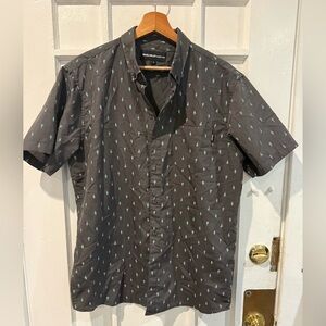 Men's Casual Black and Green Shirt